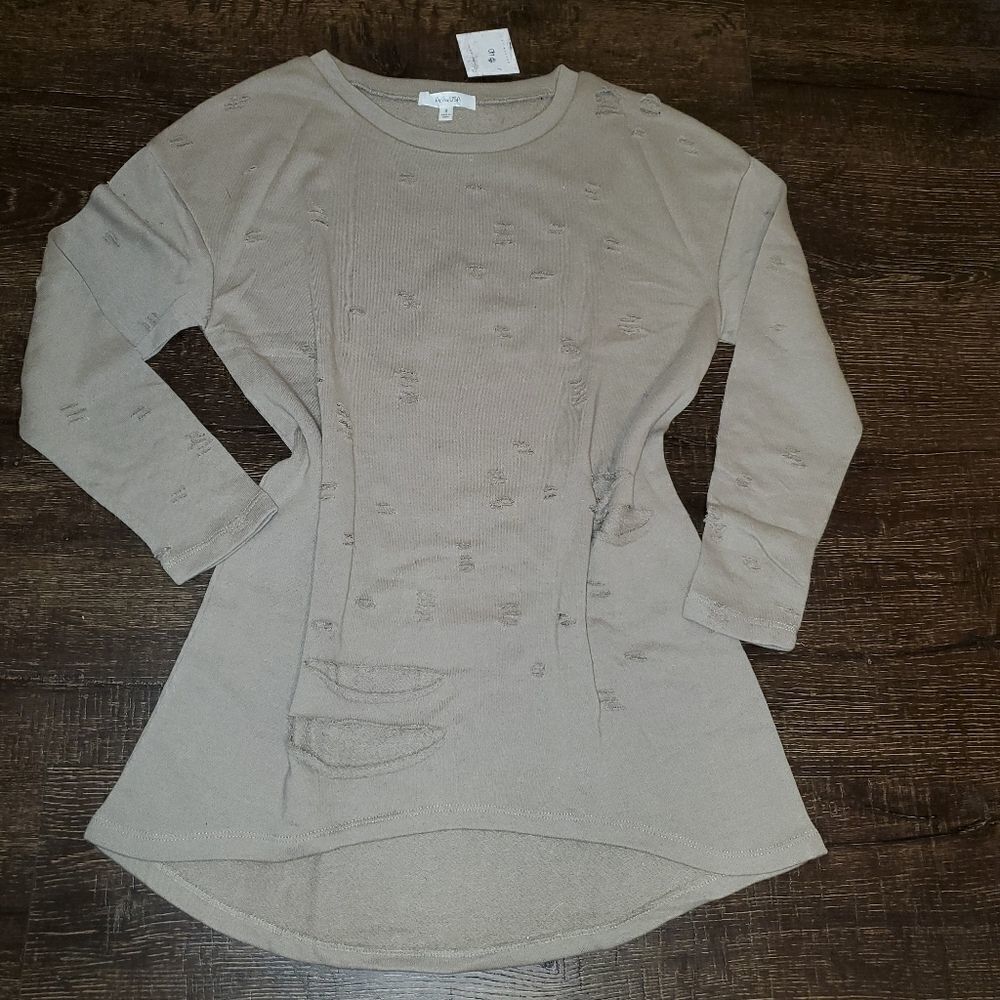 Distressed Sweatshirt Dress/Tunic 